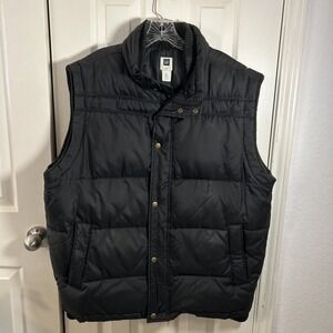 Vintage 07 GAP Vest Mens XL Black Puffer Quilted Sleeveless Outdoor Utility